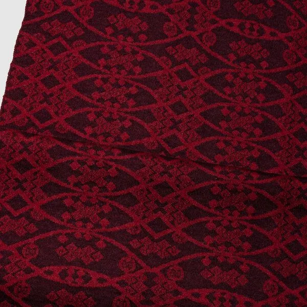 LANARTO slow fashion LANARTO slow fashion Schal Muster 'Fusion' zweifarbig gestrickt aus mulesingfreier Merinowolle, Rot, – Produktbild 2 von 3