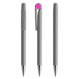 prodir prodir® Drehkugelschreiber DS1 TMS Twist, blaue Mine, delfingrau/fuchsia – Produktbild 1 von 1
