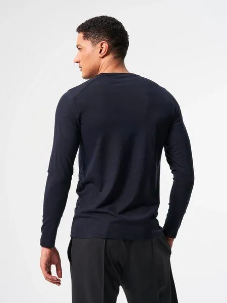 PINQPONQ pinqponq Merino Longsleeve (mulesing-frei), Shell navy, – Produktbild 2 von 3