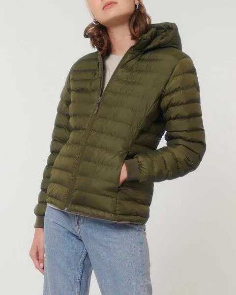 YTWOO YTWOO Leichte sportliche Jacke für Damen | Steppjacke | aus recyceltem PET, Khaki, – Produktbild 1 von 4