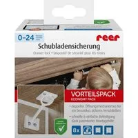 reer Reer Schrank- und Schubladensicherung 8 Stück, Weiß, – Produktbild 1 von 1