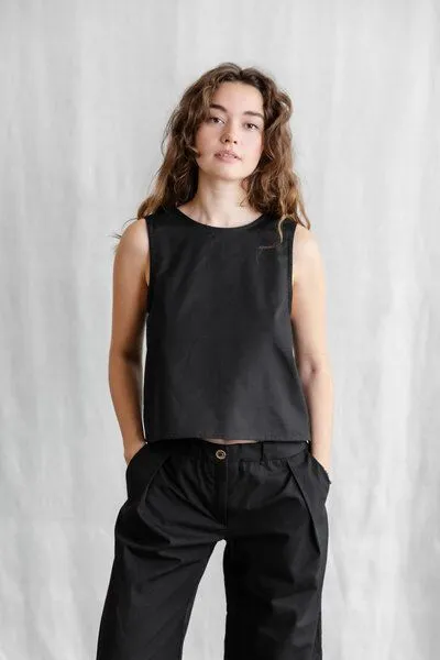 Jyoti - Fair Works Jyoti - Fair Works Bio-Baumwoll Top Osra, Schwarz, – Produktbild 3 von 4