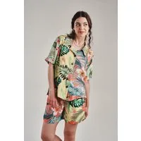 KOMODO KOMODO Damen vegan Shirt Ocean Tropical Print Multicolor – Produktbild 1 von 1