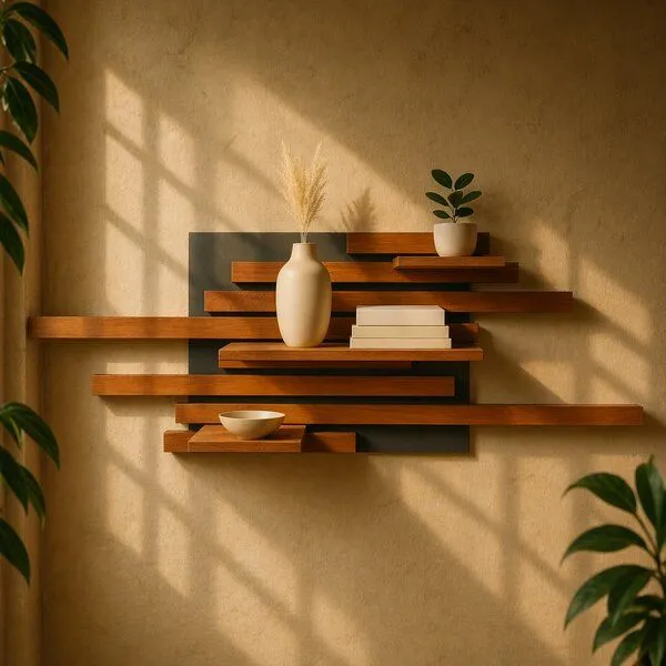 Living Oak Living Oak Wandregal Eiche No.01, Anthrazit, – Produktbild 1 von 4