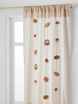 Vertbaudet Voile-Vorhang IGEL mit Tunnelzug und Girlande lichtdurchlässig Kinderzimmer – Produktbild 1 von 1