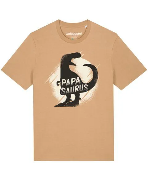 watapparel watapparel T-Shirt Unisex Papasaurus, Latte, – Produktbild 1 von 4