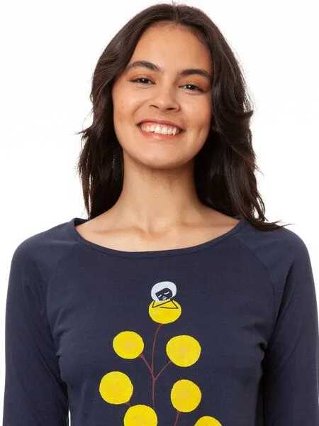 FellHerz FellHerz Damen Raglan Longsleeve Just relax moonlit Bio Fair Vegan – Produktbild 2 von 4