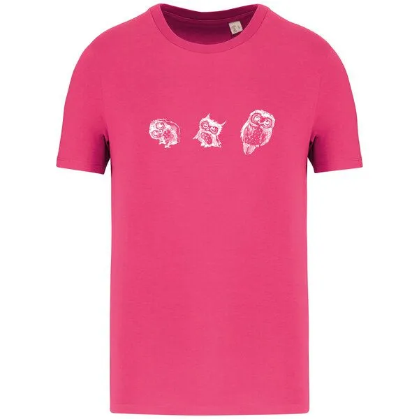 Greenspired Greenspired Basic Bio T-Shirt Three Owls 155g/m² XXS - 4 XL", Himbeere, – Produktbild 1 von 1