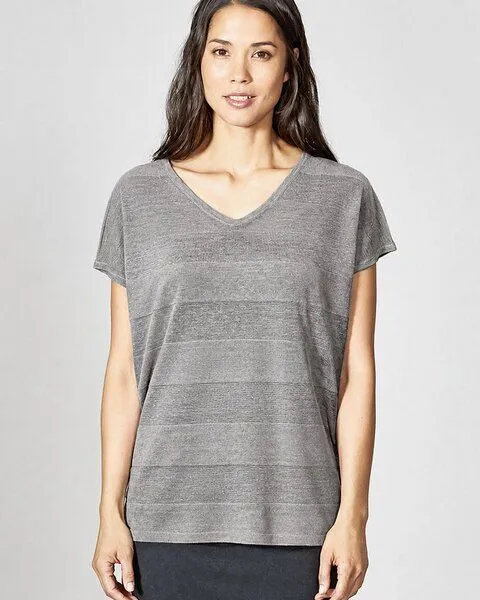 HempAge Hempage Damen Strick T-Shirt 100% Hanf, Taupe(braun), – Produktbild 1 von 3