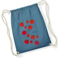 MelaDi MELAdi Stringbag und Sportbeutel aus Biobaumwolle - Pomodoro auf Sky Blue, Blue, – Produktbild 1 von 1