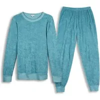 Living Crafts LIVING CRAFTS - Damen Frottee-Schlafanzug - Türkis (100% Bio-Baumwolle), Nachhaltige Mode, Bio Bekleidung – Produktbild 1 von 1