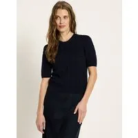 LANIUS LANIUS Kurzarmpullover (GOTS) aus Bio-Baumwolle, Midnight, – Produktbild 1 von 1