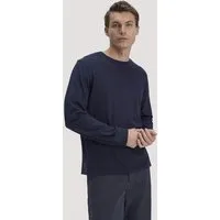 hessnatur hessnatur Jersey Longsleeve Relaxed aus reiner Bio-Baumwolle, Marine, – Produktbild 2 von 6