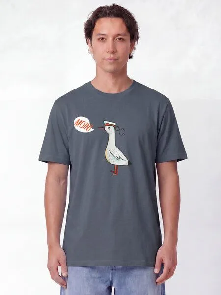 watapparel watapparel T-Shirt Unisex Moin Seagull, Blue grey, – Produktbild 2 von 2
