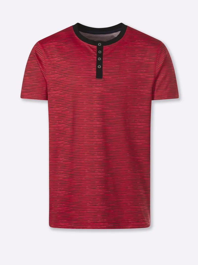 Catamaran Kurzarmshirt rot-schwarz-gestreift, Rot-schwarz-gestreift, – Produktbild 1 von 2