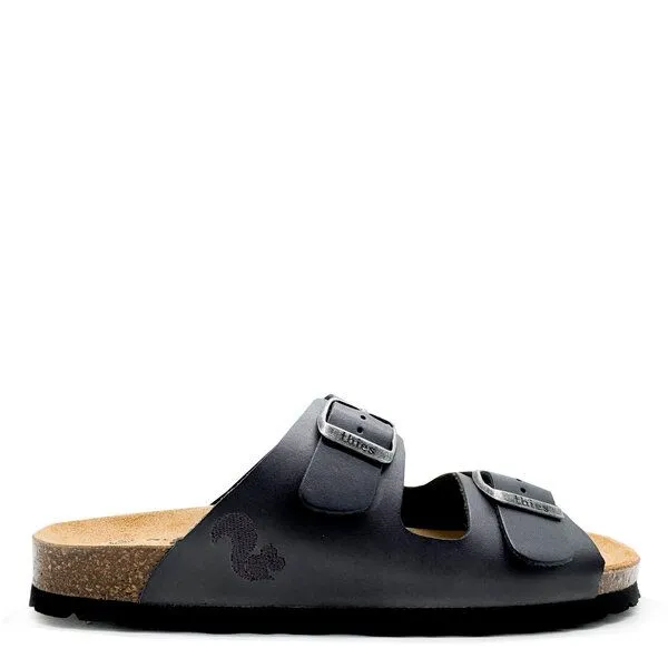 thies thies ® Eco Sandalen aus vegetabil gegerbtem Leder, Charcoal, – Produktbild 1 von 4