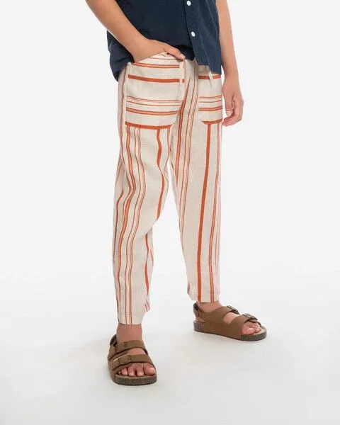 MATONA Matona Lange Hose | Garden Pants | aus Leinen, Striped, – Produktbild 1 von 4