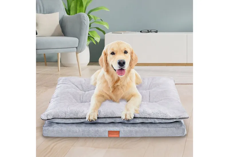 Wahre Tierliebe Tierbett - Premium Hunde Kissen "Easy" - orthopädisch und flauschig -, 100% Polyester, Braun, – Produktbild 2 von 5