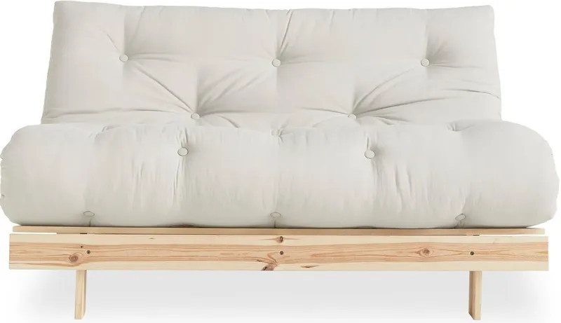 Karup Design Daybett Roots Sofa Bed, Schlafsofa, Bettfunktion, FSC®-Massivholz, Inkl. Futonmatratze, Made in Europe, langlebig, B: 140 oder 160 cm, Beige, – Produktbild 7 von 8