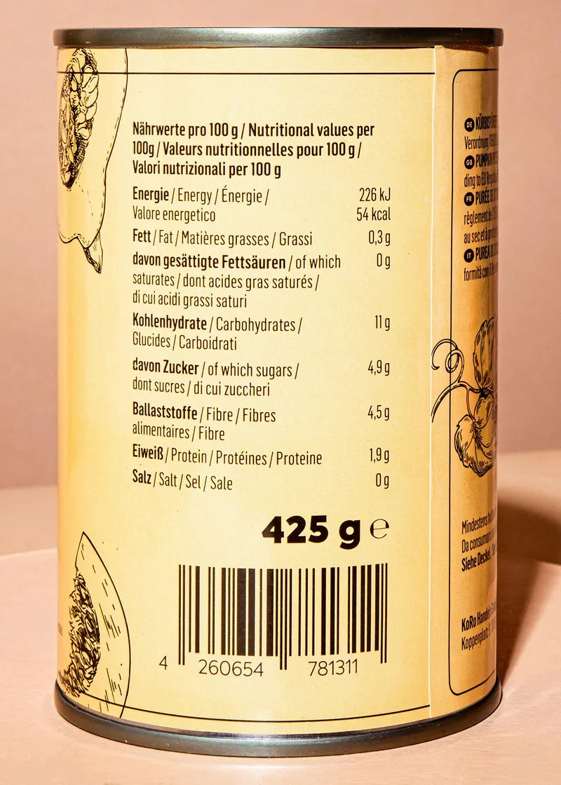 KoRo Kürbispüree | 24 x 425 g – Produktbild 3 von 6