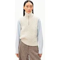 ARMEDANGELS ARMEDANGELS OLAIAAS CABLE Damen Stricktop Relaxed Fit aus Bio-Woll Mix, Oatmilk, – Produktbild 1 von 1