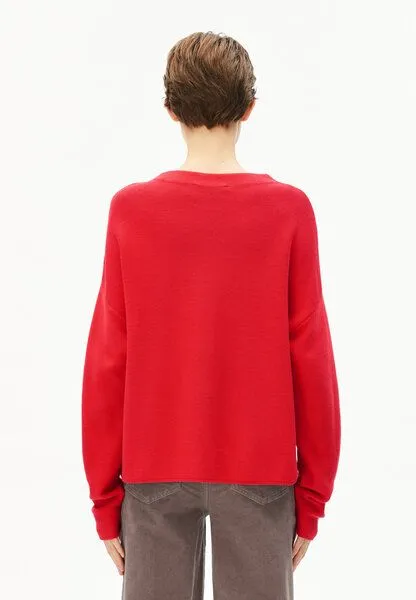 ARMEDANGELS ARMEDANGELS MERINAA Damen Pullover aus Bio-Baumwolle, Candy apple, – Produktbild 2 von 4