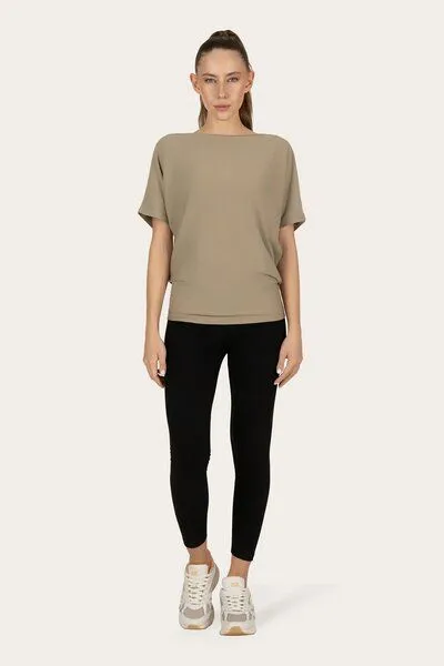 Urban Goddess Urban Goddess Budhi Kurzarm Pilates & Yoga Shirt, Fern (braun), – Produktbild 4 von 4