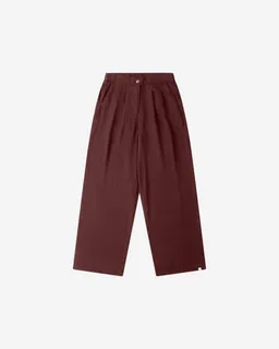 MATONA MATONA Damen vegan Hose Mit Falten Weinrot – Produktbild 1 von 1