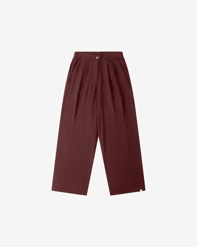 MATONA MATONA Damen vegan Hose Mit Falten Weinrot, Rot, – Produktbild 1 von 2
