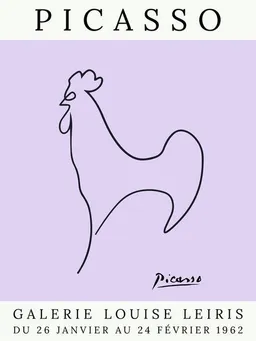 Photocircle Photocircle Poster / Leinwandbild - Picasso Hahn – lila – Produktbild 1 von 1