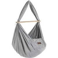 SCHMUSEWOLKE Babywiege Federwiege Bio Baumwolle grau Inklusive Montagematerial – Produktbild 1 von 1