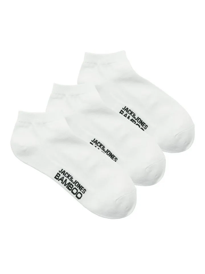 Jack & Jones Jack & Jones Freizeitsocken JACBASIC BAMBOO SHORT SOCK 3 PACK NOOS (Packung, 3-Paar) mit hochwertiger Materialzusammensetzung, Weiß, – Produktbild 1 von 3
