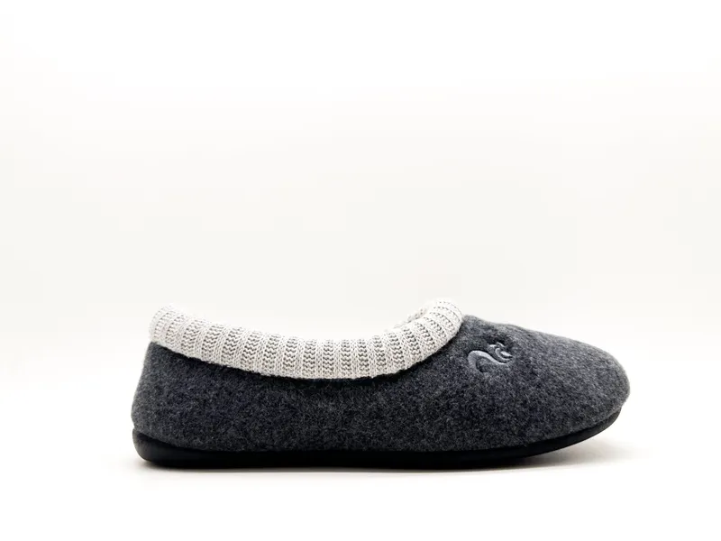 thies thies Damen vegan Hausschuhe Cozy Home Dunkelgrau (W/X), Dunkelgrau, – Produktbild 2 von 2
