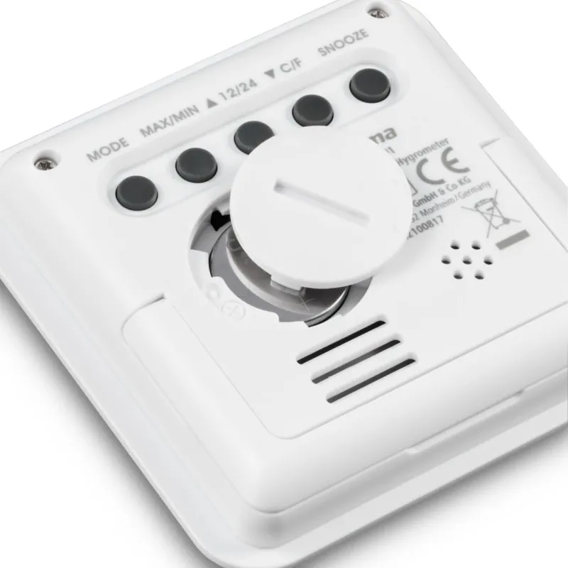 Hama Hama Thermometer und Hygrometer "Borneo", digital, für innen, Weiß – Produktbild 5 von 5