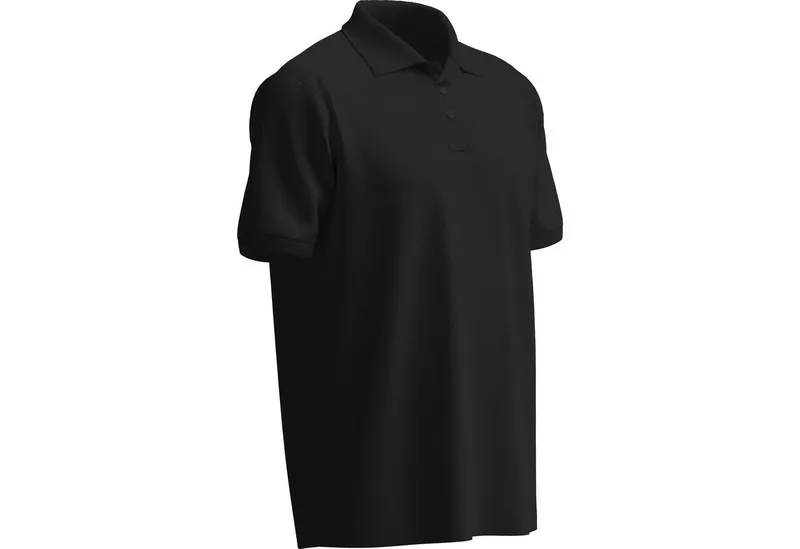Qualitex Workwear Warnschutz-Shirt Poloshirt Herren Kurzarm – atmungsaktiv & nachhaltig Polo Shirt (1-tlg) Herren Poloshirt kurzarm aus Tencel – bequem, robust & vielseitig, Schwarz, – Produktbild 2 von 3