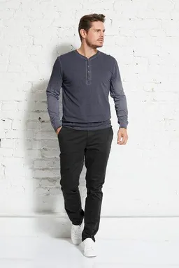 Wunderwerk Wunderwerk Herren Langarmshirt aus Bio-Baumwolle "Henley male 1/1 mal tinto" – Produktbild 1 von 1