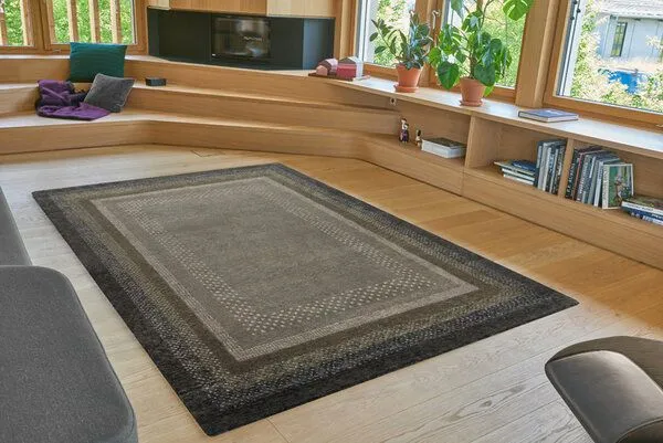 Prolana Prolana Handgefertigter Teppich "Aurora" aus Wolle in Braun – Produktbild 3 von 3
