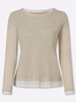 heine 2-in-1-Langarmshirt sand-meliert – Produktbild 1 von 1