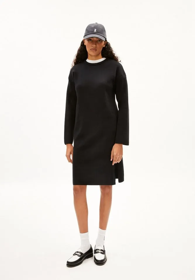 ARMEDANGELS ARMEDANGELS Midikleid ROSANNIAAS Strickkleid aus Bio-Baumwolle Relaxed Fit, Schwarz, – Produktbild 2 von 5