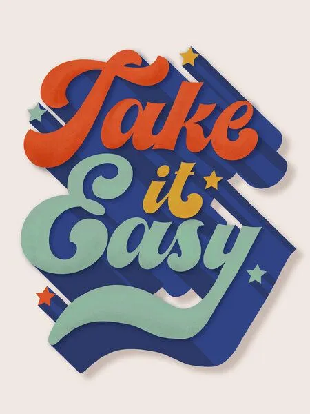 Photocircle Photocircle Poster / Leinwandbild - Take It Easy -Positive Message – Produktbild 1 von 4