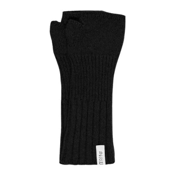 Rifò - Circular Fashion Made in Italy Rifò - Circular Fashion Made in Italy Recycelte Kaschmir-Pulswärmer – Tamara, Schwarz ardesia, – Produktbild 1 von 2