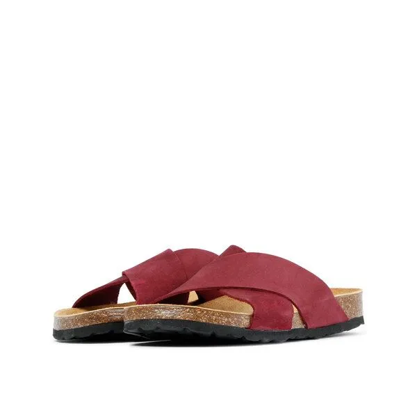 Grand Step Shoes Grand Step Shoes Leder-Sandalen Elisa, Nubuk bordo, – Produktbild 3 von 4