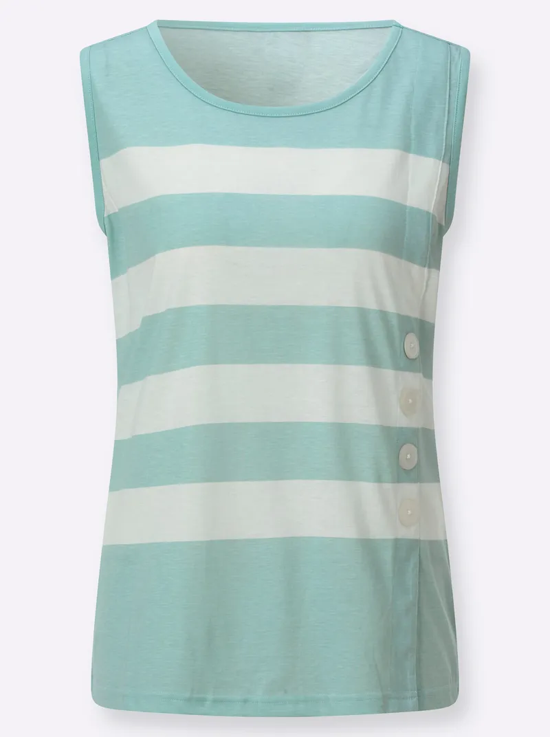 Witt Witt Shirttop mint-ecru-gemustert, Mint-ecru-gemustert, – Produktbild 1 von 2