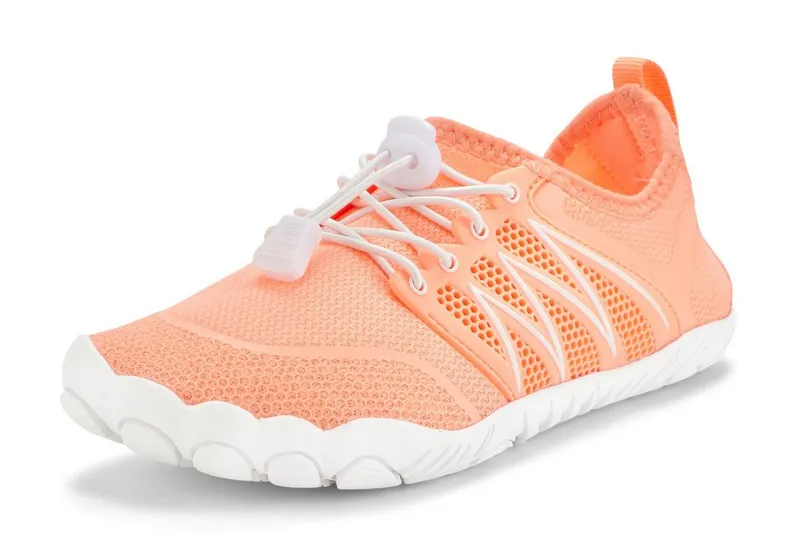 VENICE BEACH VENICE BEACH Badelatsche, Badeschuhe, Badeschlappe, Barfußschuh, leichter Slipper Aquaschuh Wasserschuh mit elastischen Bändern, schnelltrocknend VEGAN, Orange, – Produktbild 1 von 5