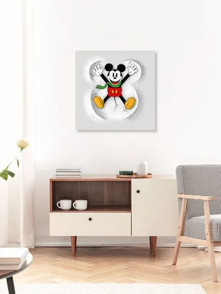 Photocircle Photocircle Poster / Leinwandbild - Micky Maus im Schnee – Produktbild 2 von 4