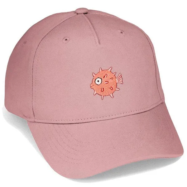 LIGARTI Bestickte Cap – Kurt der Kugelfisch – LIGARTI Tiermanufaktur, Altrosa, – Produktbild 1 von 4