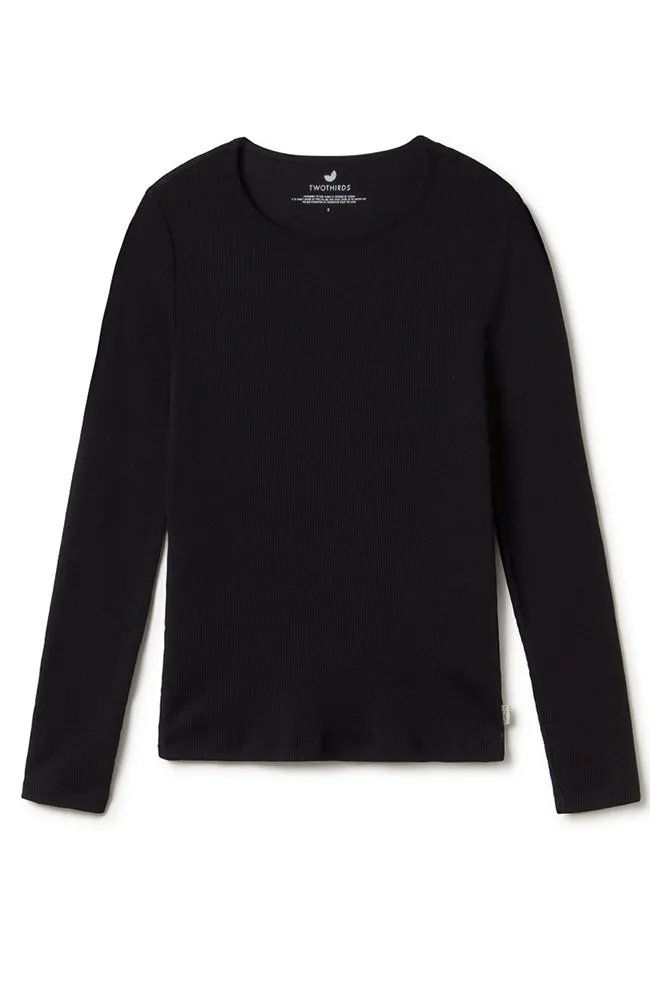 TWOTHIRDS TWOTHIRDS Damen vegan Langärmelige Arran Schwarz, Schwarz, – Produktbild 1 von 2