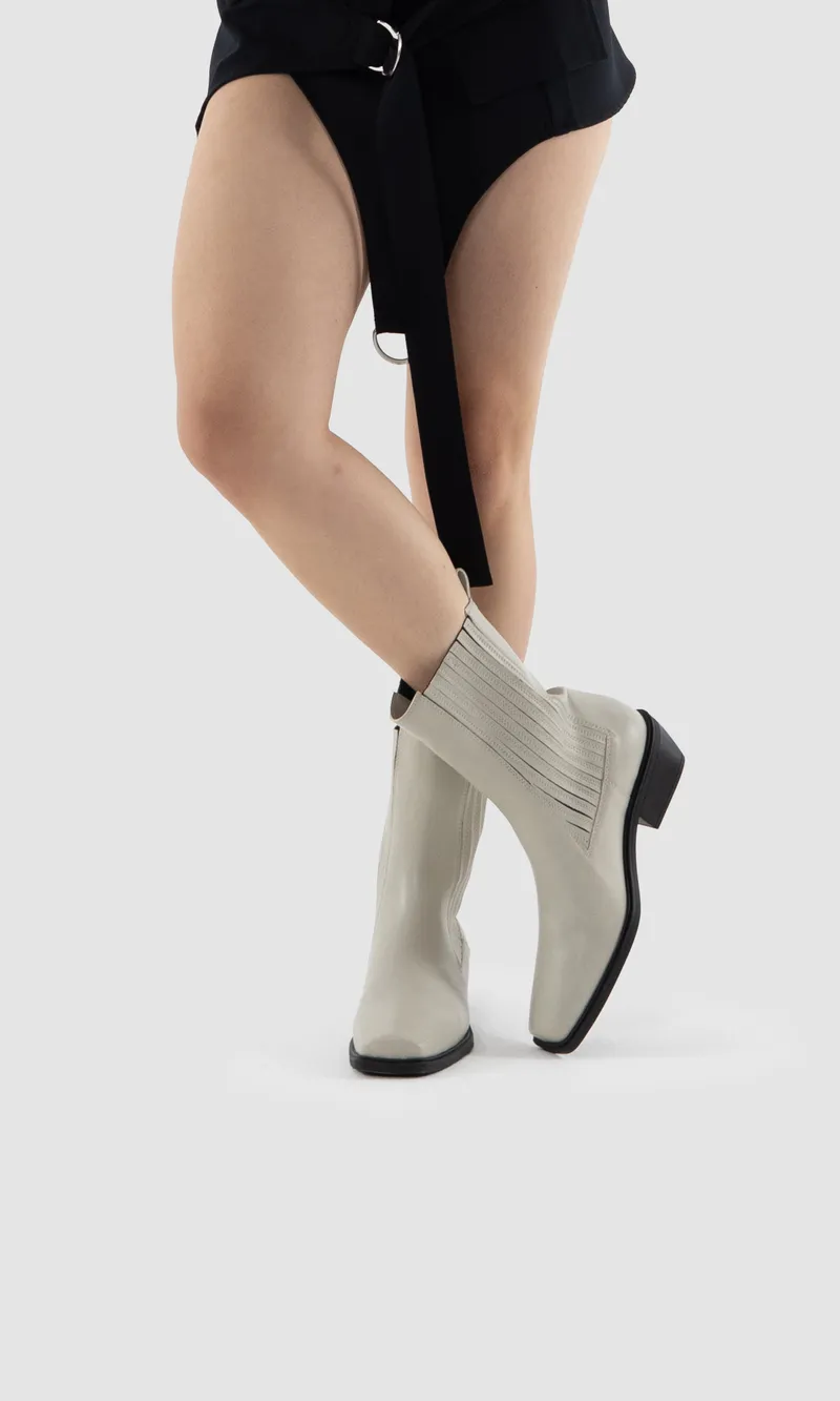 Prev Prev Damen vegan Stiefel Claudio Plus Dusk Weiß, Weiß, – Produktbild 2 von 2