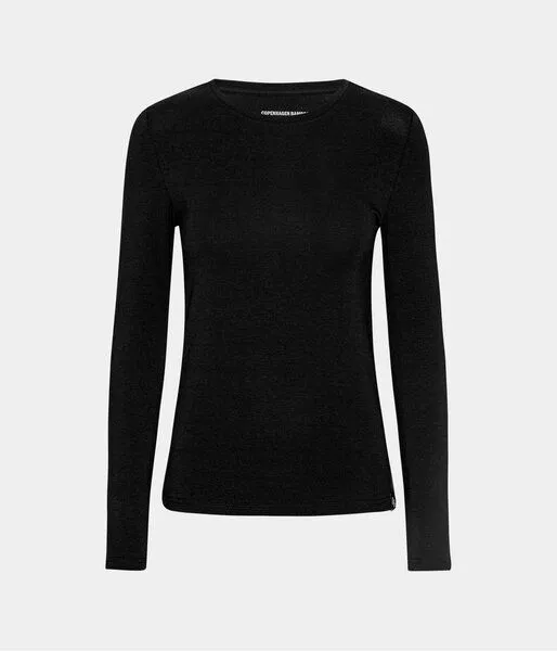 Copenhagen Bamboo Copenhagen Bamboo Schwarzes Langarm-T-Shirt aus Bambus – Produktbild 1 von 1
