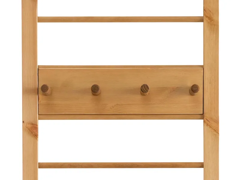 Garderobe "Solvita" Hakenleiste, B 43,6 x T 8 x H 10,1 cm, Kiefer gelaugt – Produktbild 1 von 1